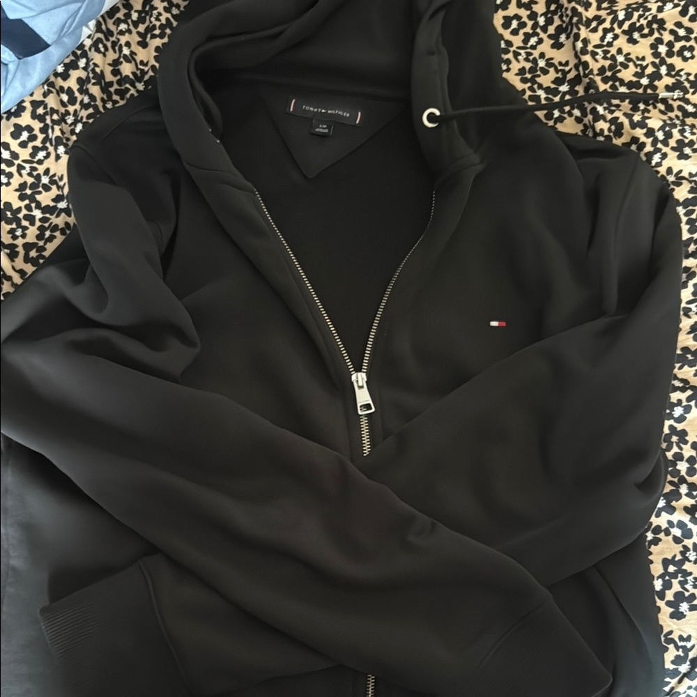 Tommy Hilfiger Men's Black Zip-Up Jacket